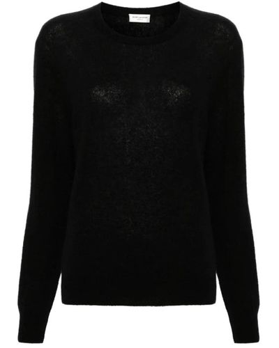 Saint Laurent Round-neck knitwear - Negro