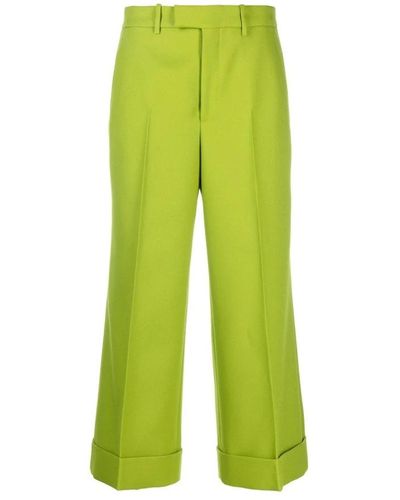 Gucci Trousers > cropped trousers - Vert