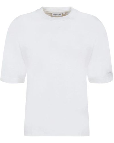 Calvin Klein Weißes bio-baumwoll-t-shirt
