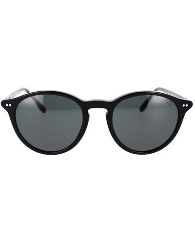 Ralph Lauren Retro-inspirierte runde sonnenbrille mit modernem design - Grau