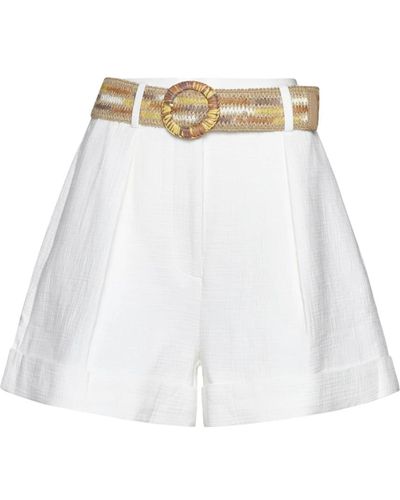 Zimmermann Weiße tuck shorts