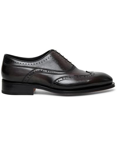 Santoni Leather oxford brogue shoe - Nero