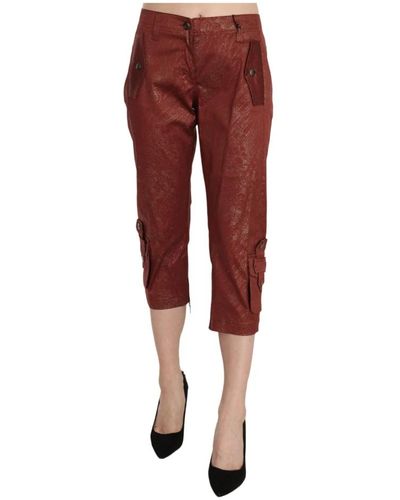 Just Cavalli Cotton capri trousers pants - Rouge
