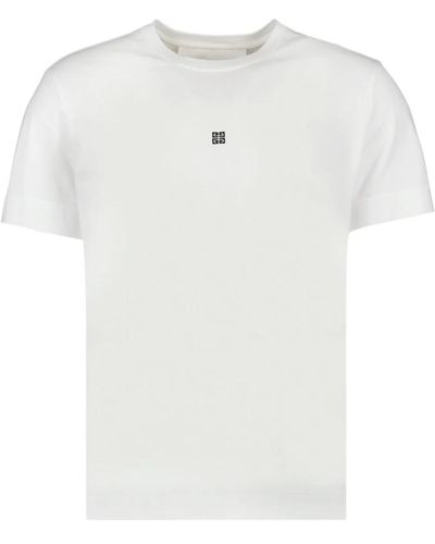Givenchy Weiße 4g logo besticktes t-shirt