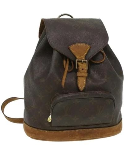 Louis Vuitton Borsa tote louis vuitton montsouris in tela marrone usata