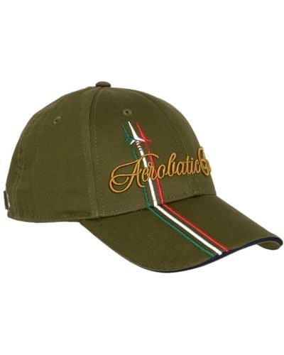 Aeronautica Militare Cappellino ricamato frecce tricolori verde