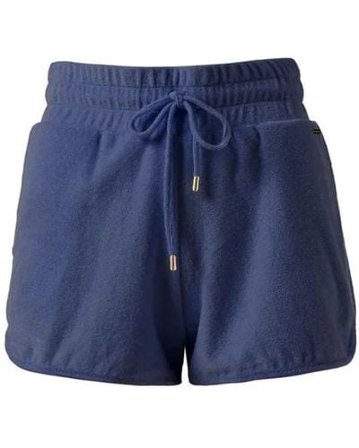Melissa Odabash Shorts azul marino harley con cordón en la cintura