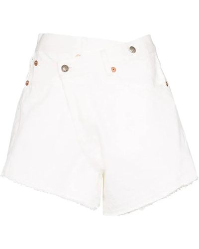 R13 Short Shorts - White