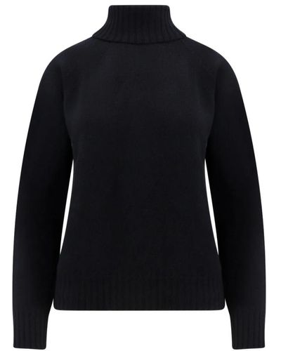 Drumohr Jersey de lana con cuello alto - Negro