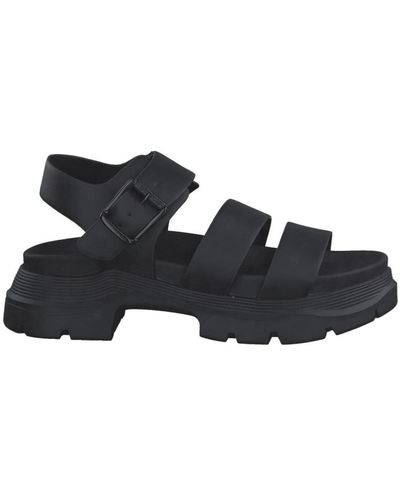 S.oliver Flat Sandals - Black