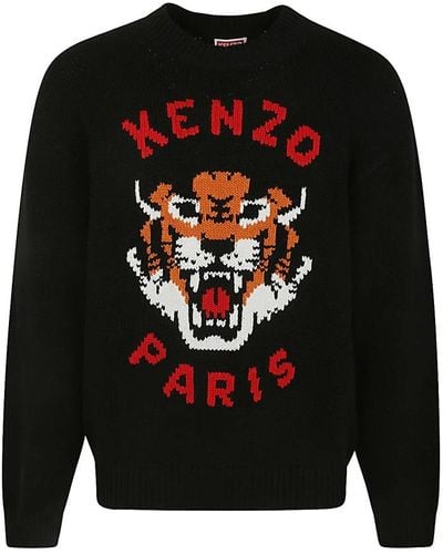 KENZO Round-Neck Knitwear - Black