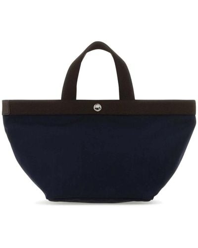 Herve Chapelier Canvas shopping bag - Blau