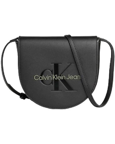 Calvin Klein Sculpted mini saddle bag - eleganza senza tempo - Nero