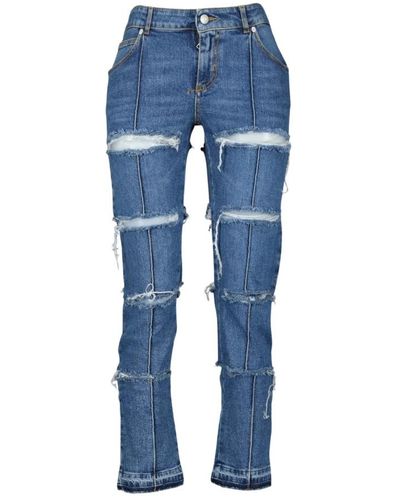 Alexander McQueen Straight cut denim jeans - Azul