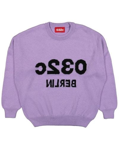 032c Merino wool selfie sweater - Lila