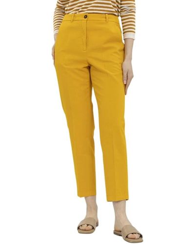 Incotex Cropped Trousers - Yellow