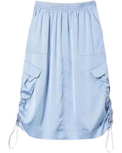 Twin Set Midi Skirts - Blue