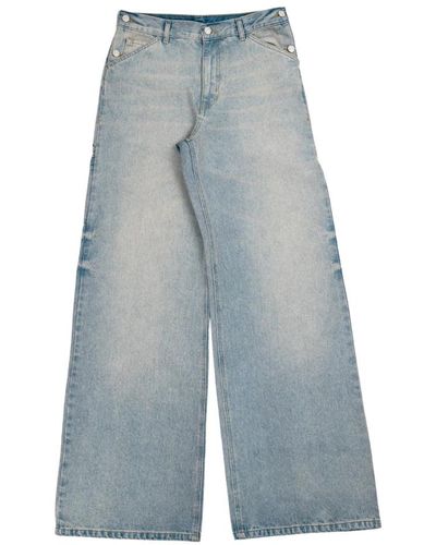 Courreges Jeans > wide jeans - Bleu