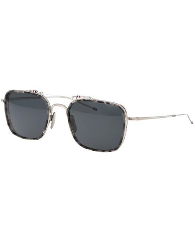 Thom Browne Stylische sonnenbrille mit einzigartigem design - Schwarz