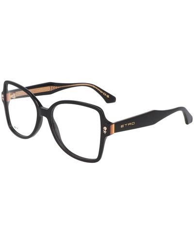 Etro Forma irregolare occhiali acetato - Nero