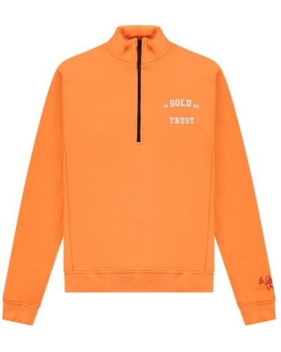In Gold We Trust Slim half zip sweater - Orange
