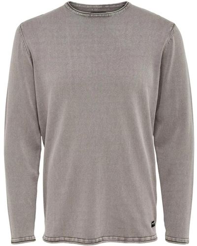 Only & Sons Long Sleeve Tops - Gray