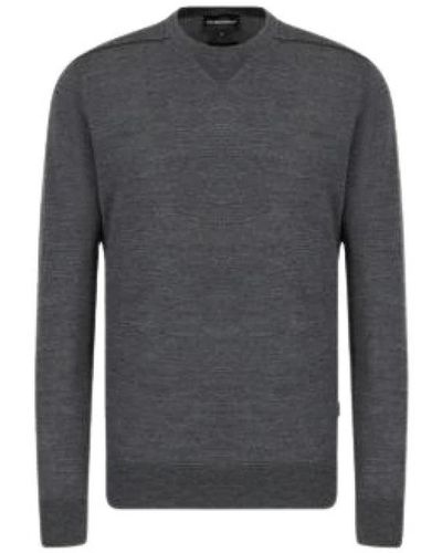 Emporio Armani Round-Neck Knitwear - Gray