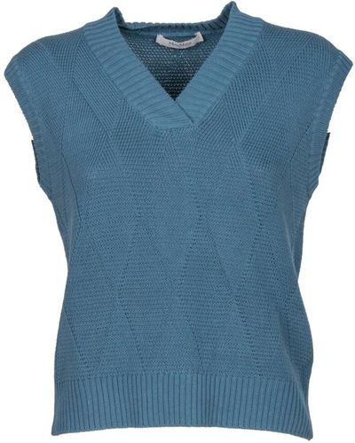 Max Mara Knitwear > v-neck knitwear - Bleu