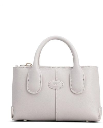 Tod's Handbags,leder schultertasche mit logo - Weiß