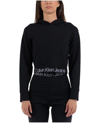 Calvin Klein Felpa milano con fascia logo - Nero