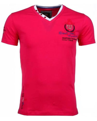 Gentile Bellini Besticktes riviera club - t-shirt - 54092r - Pink