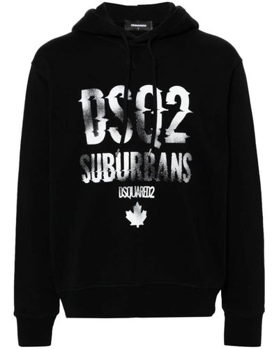 DSquared² Schwarze sweaters mit logo-print