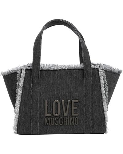 Love Moschino Logo handtasche mit verstellbarem riemen - Schwarz
