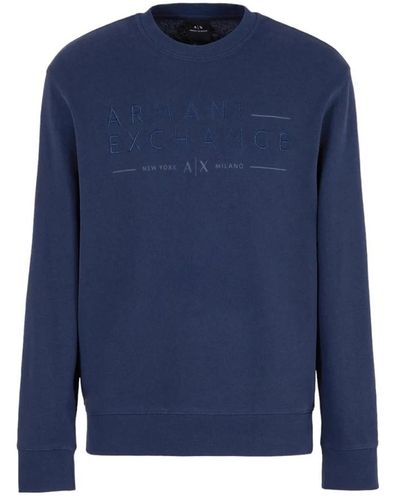 Armani Exchange Navy blaze 3dzmjp zjy9z sweatshirt - Blau
