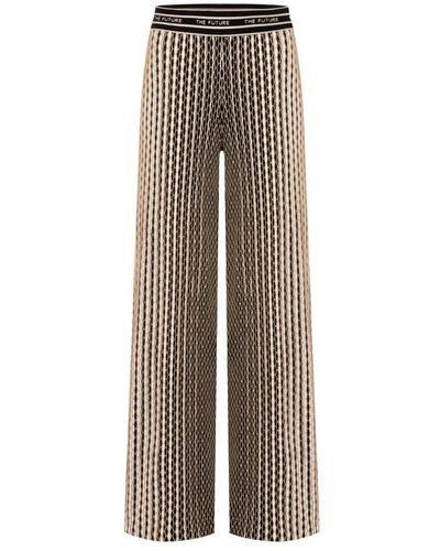 Cambio Wide Trousers - Brown