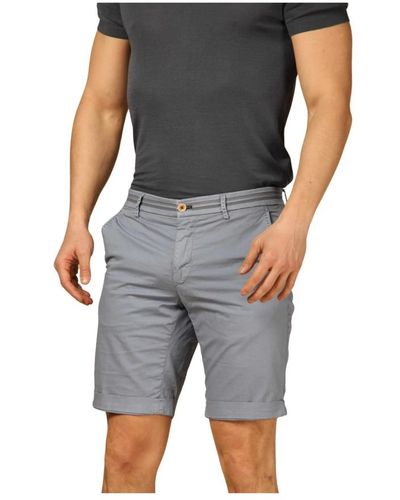 Mason's Slim fit chino bermuda shorts torino tapes - Grau