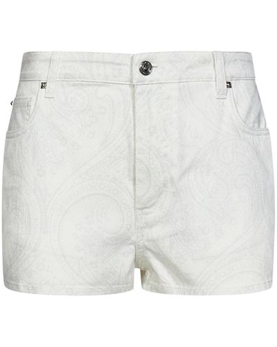 Etro Women& clothing shorts white - Blanc