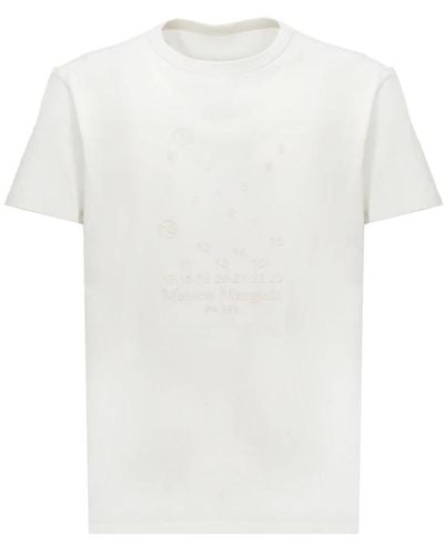 Maison Margiela Numeric Logo Mako Cotton T-shirt - White