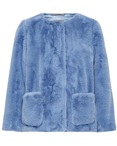 Marella Fur-effect jacket - Blu