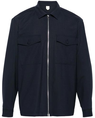 Altea Sven zip up giacca camicia - Blu
