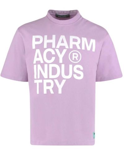 Pharmacy Industry Tops y camiseta de algodón morado