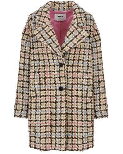 MSGM Coats > single-breasted coats - Neutre