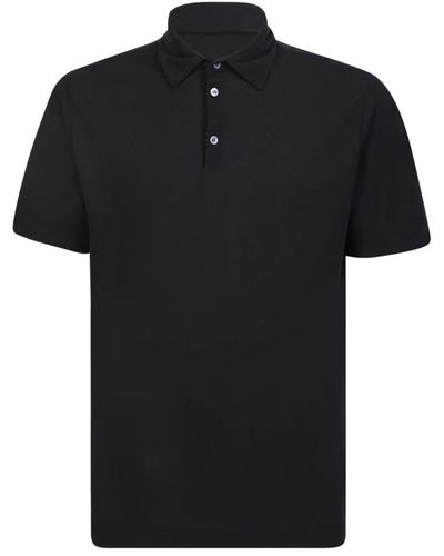 Zanone Polo Shirts - Black