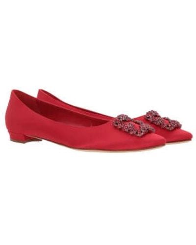 Manolo Blahnik Shoes > flats > ballerinas - Rouge