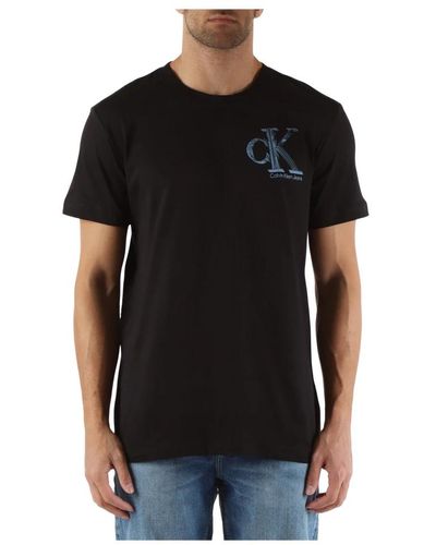 Calvin Klein Baumwoll logo print t-shirt - Schwarz