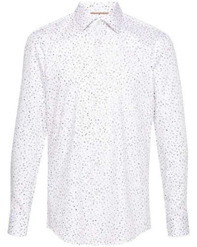 BOSS Baumwollhemd mit 'h-hank' design - Weiß
