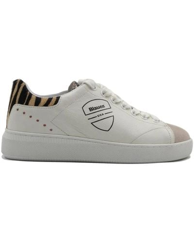 Blauer Sneakers - weiß/zebra - Grau