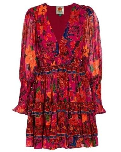 FARM Rio Tropical Tapestry Dress - Rosso