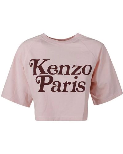 KENZO T-shirts,lässiges boxy tee,boxy t-shirt für frauen - Pink