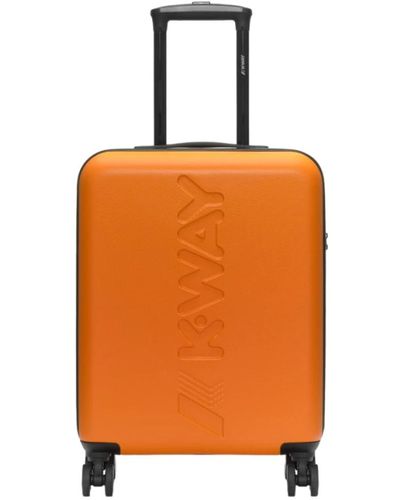 K-Way Valigia cabina rigida arancione spinner